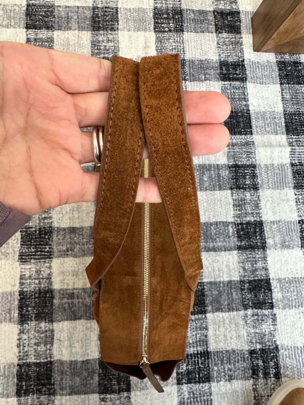 Quince Italian Suede Everyday Tote - Whiskey - Picture 12 of 12